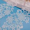 Water Soluble Lace Pair Flower Polyester Light Embroidery Pair Flower Patch Hollow Cloth Sticker Flower Diy Clothing Accessories Black And White