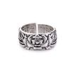 Retro Peony Ring For Men Women Punk Gothic Rock Hiphop Open Ring Handmade Designer Jewelry Biker Accessories Unisex Lover Gift