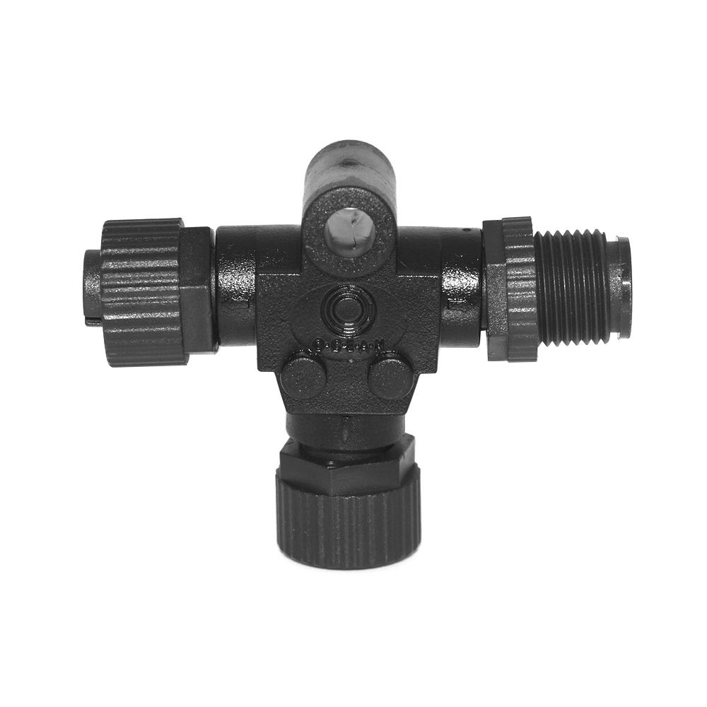 NMEA 2000 T Connector 3 Port T-shaped Three-way Plastic Nut Waterproof NMEA 2000 Starter Kit T-Connector Converter 1/2/4 PCS