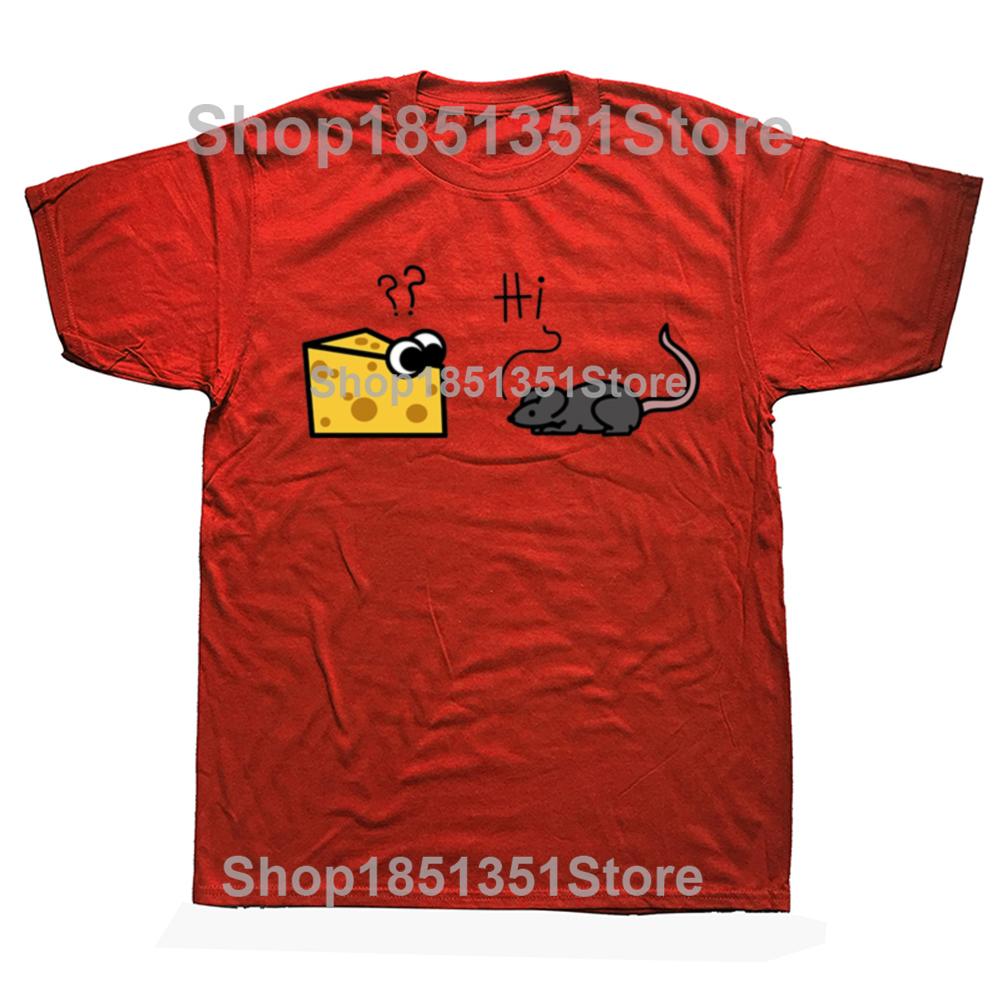 Funny Cheese Rats Graphic Tshirts Men Womens Fashion Casual Tshirt 100 Cotton Loose Oversized Rat Lovers T Shirt