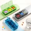 1PC Portable Three Compartment Medicine Box Storage Box with Moisture-proof Sealing for Drug Storage