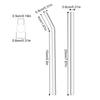 8mm High Borosilicate Glass Straw 3/5/10/11Pcs Reusable Eco Friendly Drinking Straws Set Bubble Tea Smoothies Bar Accessories
