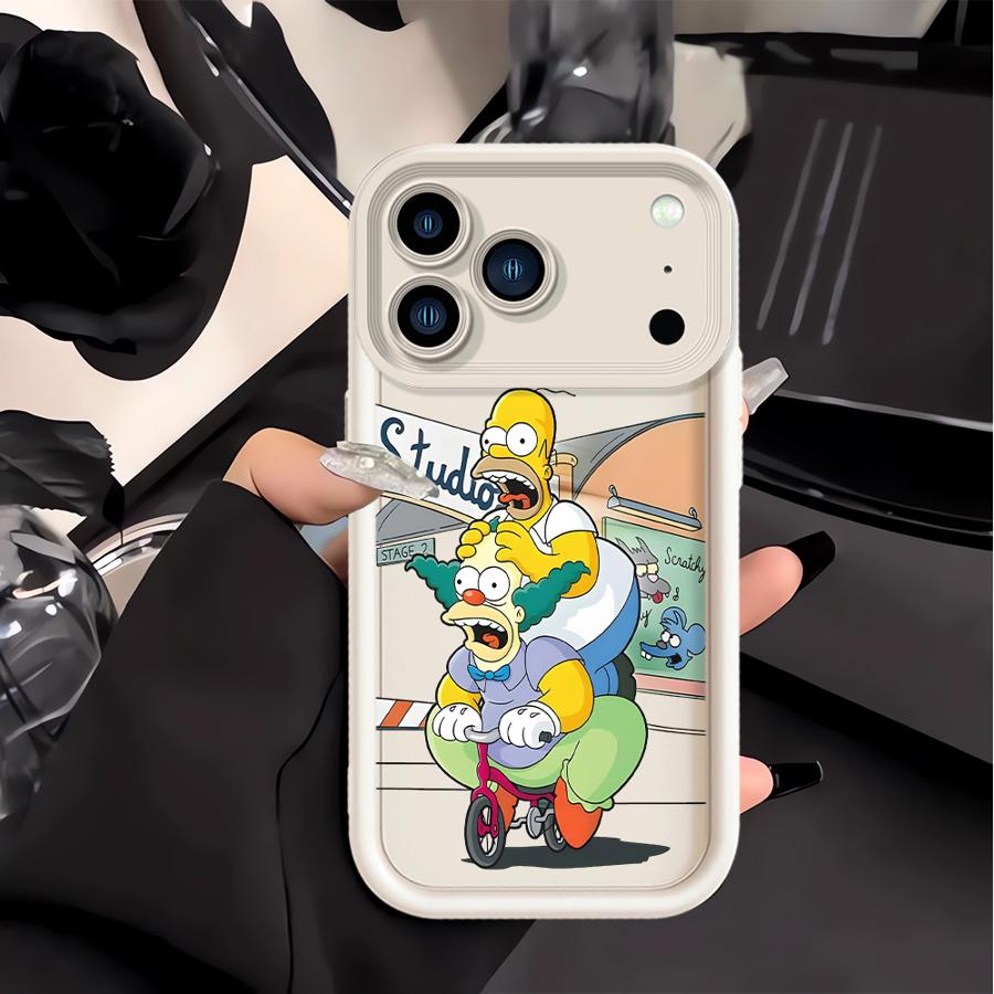 Phone Cover Case for Apple iPhone 17 Pro Max 16e 13 Mini 11 12 16 XR 14 Plus XS Air 15 The Simpsons Homer Bart