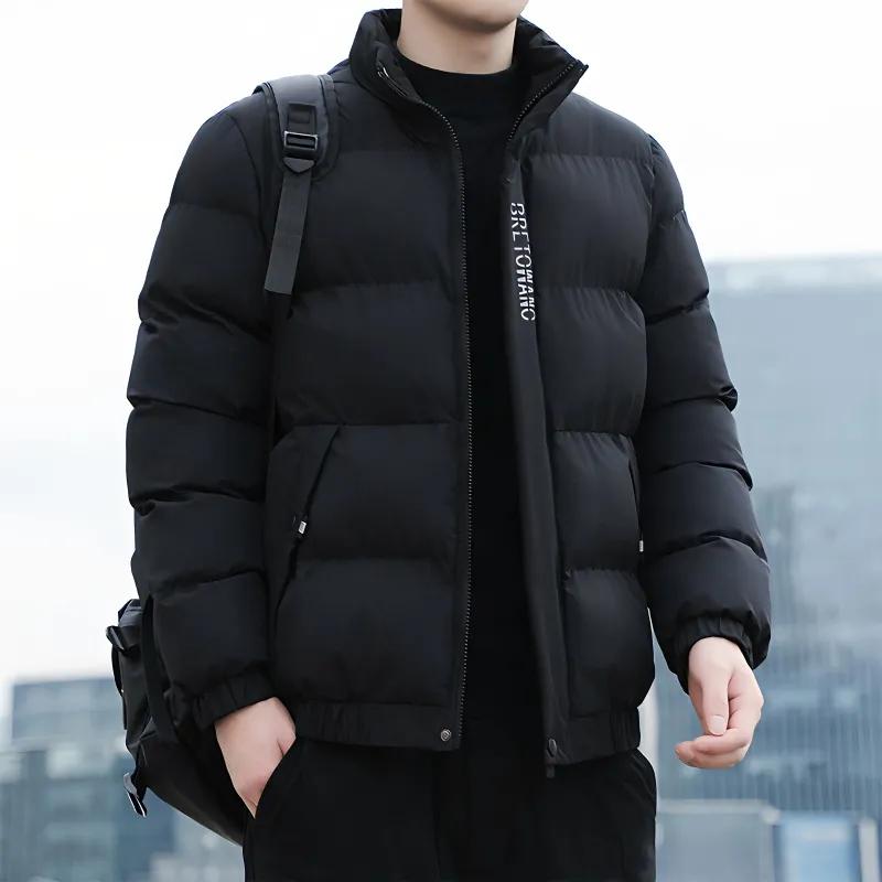 

Зимняя мужская куртка Мужские термопарки Пальто Повседневная классическая верхняя одежда Ветровка Теплые стеганые куртки Мужская одежда S чёрный