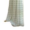 Curtain Finished Grey Plaid Embroidered Farmhouse Decorative Blackout Half Curtain Bohemian Curtain