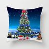 Christmas Cartoon Hand-Drawn Decorative Pillow Cover 45x45cm Living Room Car Holiday Home Decor