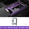 For Volvo S60 Recharge T8 -2024 Car Interior Center Console Gear Transparent TPU Paint Protective Film Anti Scratch Sticker