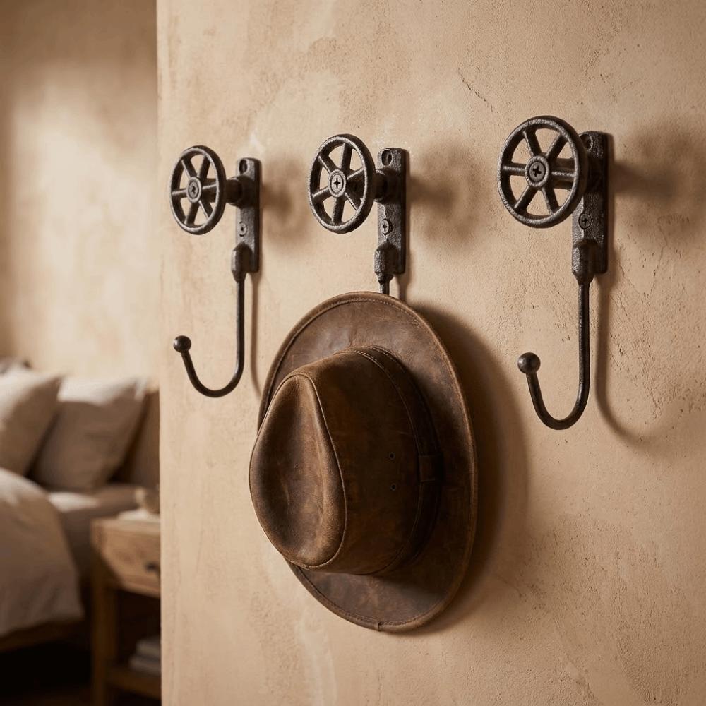 Iron Wall Hanging Hook Rustic Coat Hanger Retro Key Organizer Courtyards