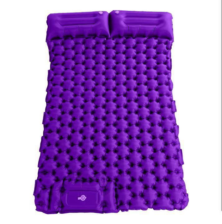 Outdoor Inflatable Mat Camping Foot Pump Moisture-Proof Double Sleeping Pad Lunch Break Car-Mounted Mattress Pillow Outdoor