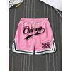 European and American trendy printed sports casual striped shorts