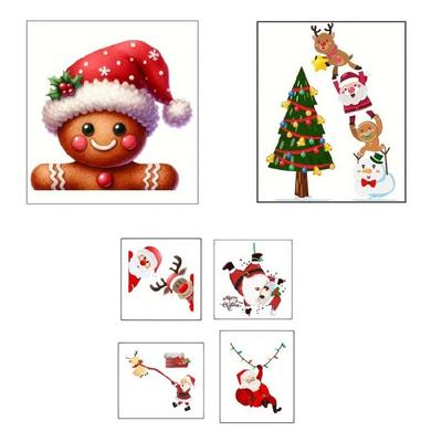 Holiday Themed Switches Decorative Decal Santa Reindeer Snowman Plastic Light Wall Outlet Sticker Easy Installation