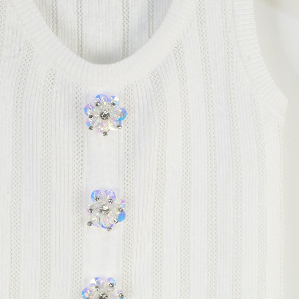 Ladylike French Style Sleeveless Knitted Vest