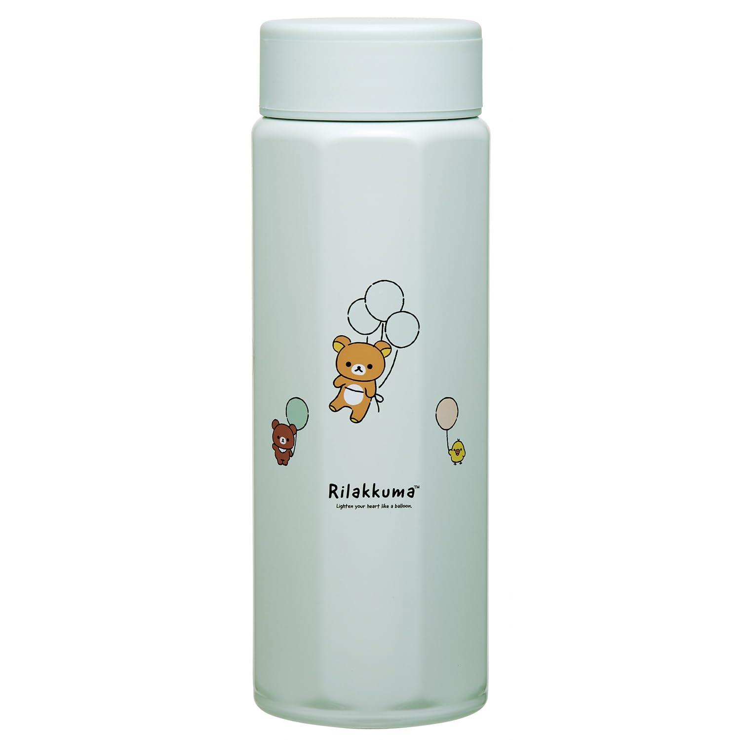 

Skater Stainless Steel Insulated Water Bottle 500ml - Easy Grip Octagonal Design, Hot & Cold - Rilakkuma Balloon Print