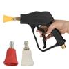 1 Piece Soft Rubber Sleeve Sector Nozzle Splash Proof Stainless Steel Nozzle High Pressure Water Gun Nozzle Car Wash Accessories