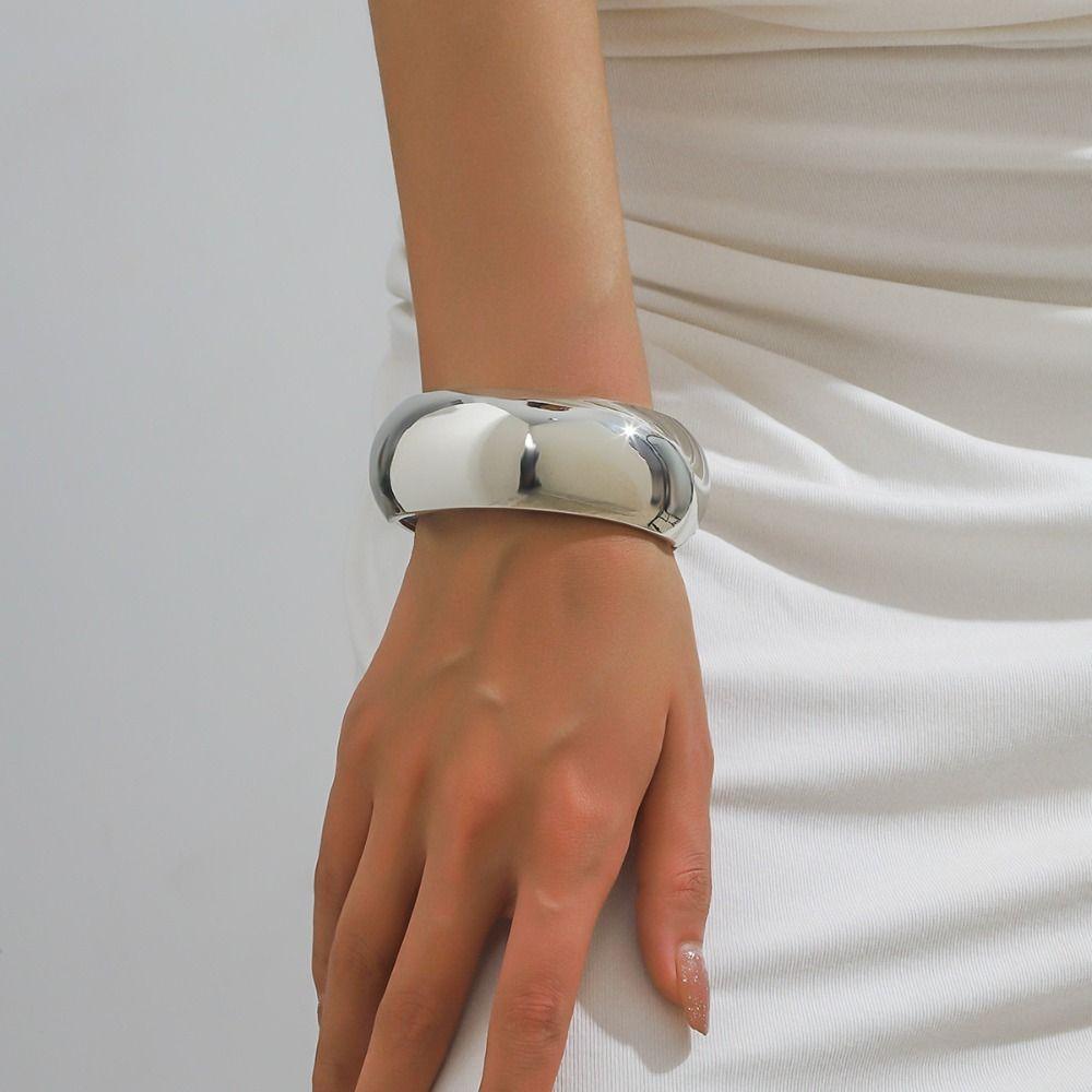 Vintage Resin Exaggerate Bangles Leopard Wood Hand Ring Temperament Chunky Bracelets Women  Gift