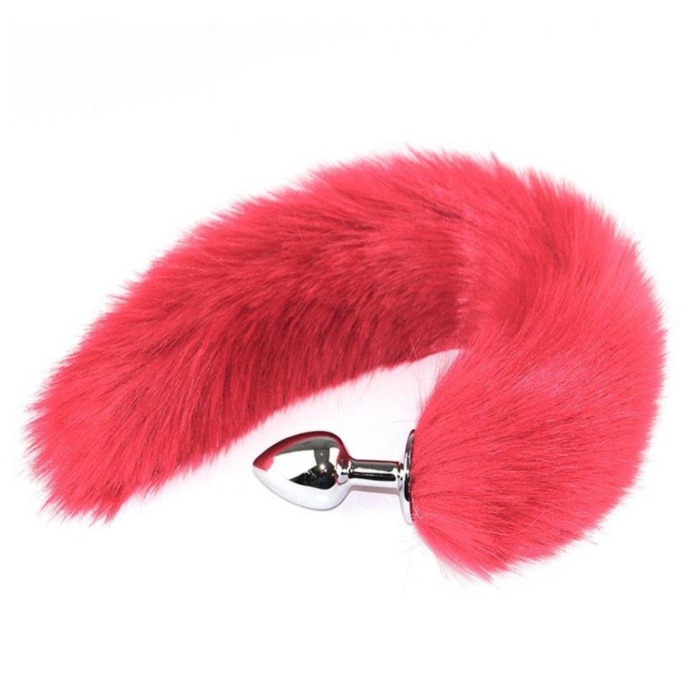 Erotic sm products Female Slave Tail Anal Expander Foxtail Metal Anal Plugs Adult Rear Anal Plugs