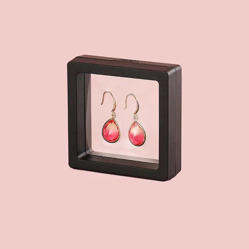 Transparent PE Film Suspension Box Ring Pendant Jewelry Packaging Box Jewelry and Accessories Badge Display Boxes 10pcs Dustproof and Antioxidant
