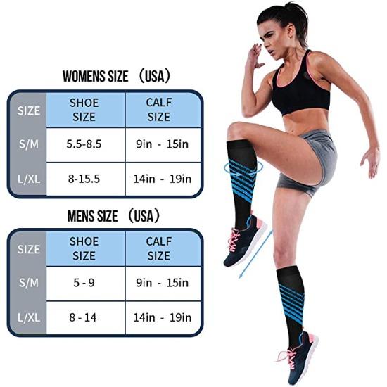 New Compression Socks Sports High Running Marathon Recovery Outdoor Cycling Hiking Riding Non-slip Stockings High For Men &Women