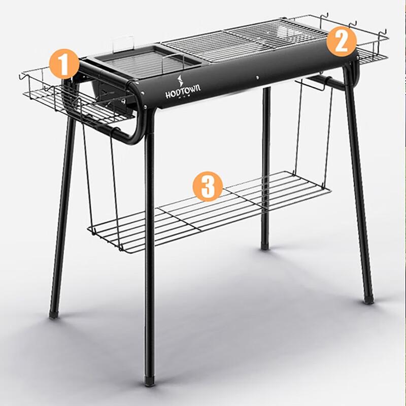 He Dawu Portable Outdoor BBQ Grill with Griddle