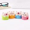 2PC Stationery Double Holes Pencil Sharpener Cartoon Cat and Bear Plastic Pencil Sharpener for Kids Student School Color