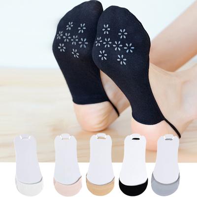 Unsichtbare Damen-Socken aus Baumwolle, Silikon, rutschfest, niedrig geschnitten, atmungsaktiv, Slipper, High Heels, Bootssocken