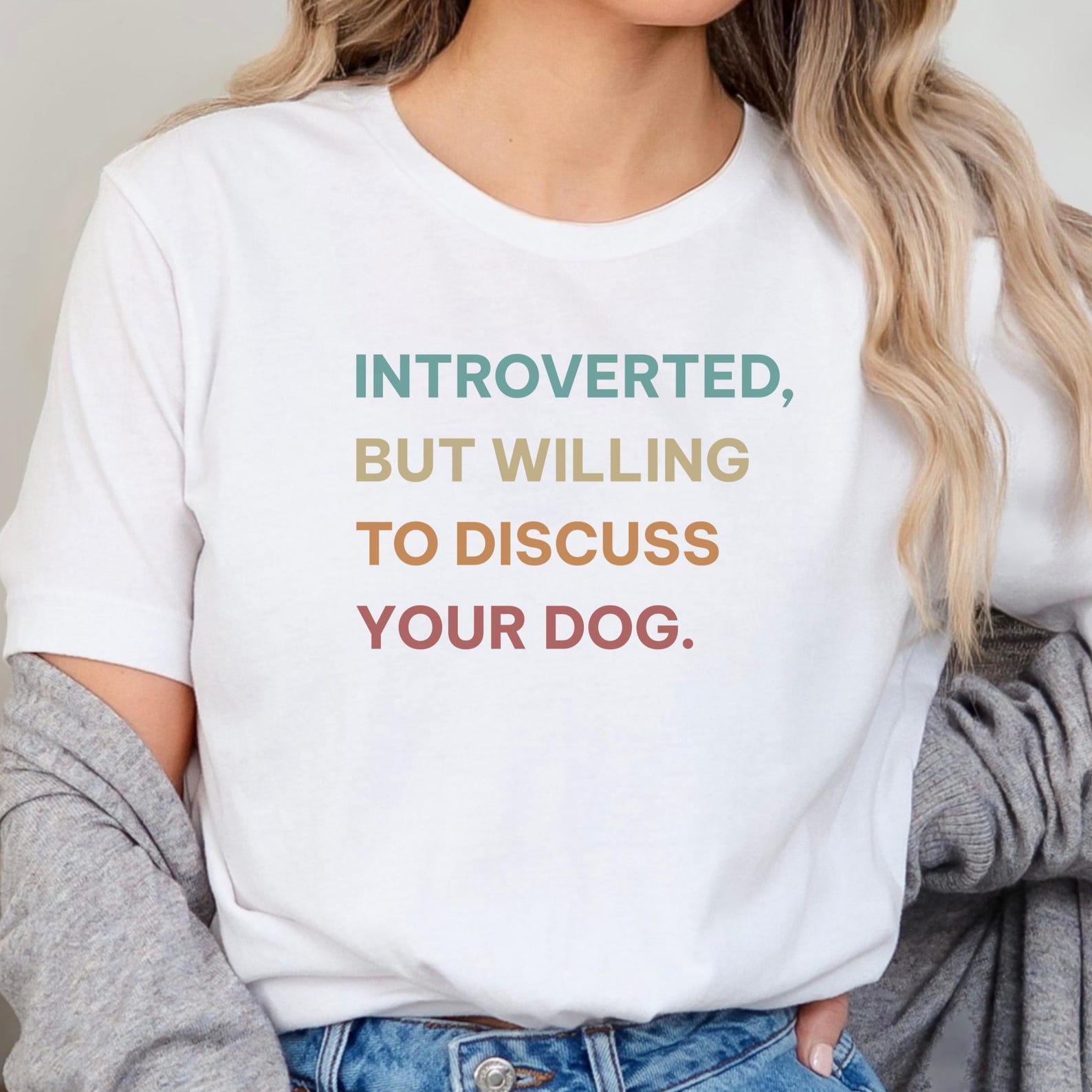 Funny Dog Mom Shirt: Introvert Sarcastic Graphic Tee M