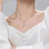 Women Summer Fashion Simple Bow Tassel Necklace Clavicle Chain Necklace Jewelry Accessories Valentines Day Birthday Gifts