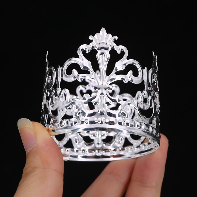 Crown Baked Birthday Cake Decoration Dessert Holiday Ornaments New Iron Crown Foreign Trade Decoration Supplies