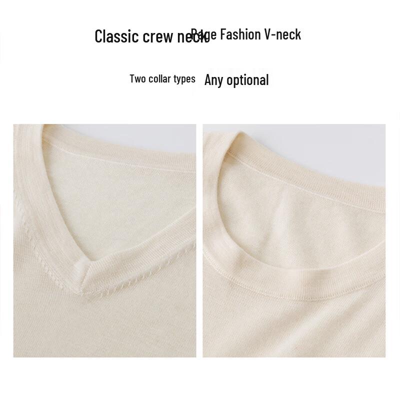 Men's V-Neck Long Sleeve Fine Cashmere Sweater