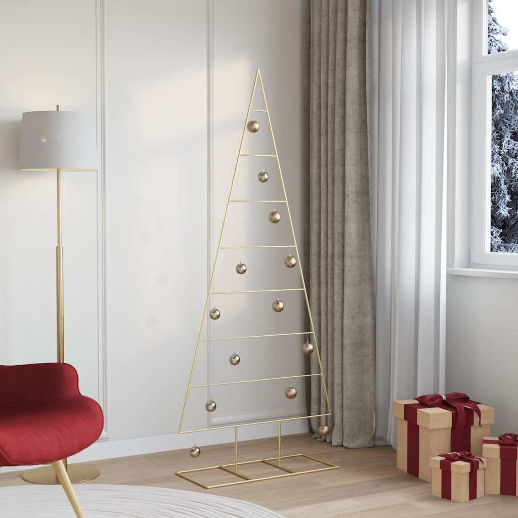 Metal Christmas Tree Gold 181 cm Powder Coated Steel