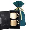 [Set] 2-Piece Set (RIVERET Franc Mug, 310ml, Bamboo, Dishwasher Safe, White/Brown, RV-207WB, Pair, Includes Gift Bag with Ribbon)