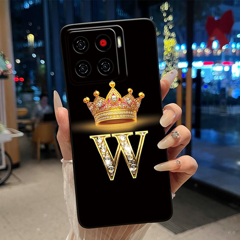 

Для ZTE Blade A56 (Z2473)/Nubia A56 Розкішний Чохол-Книжка З Літерою Для ZTE Blade A56 Pro М який Силіконовий Чорний Чохол Ударостійкий Корпус ZTE Blade A56 Pro