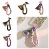 Anti-lost Leather Pizza Pendant Safety Chain Hanging Lanyard Keychain  Gifts