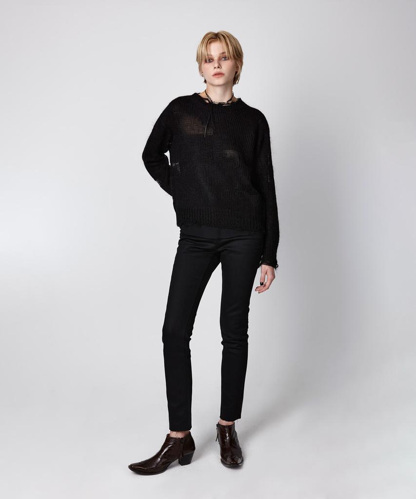 EAN JO Kidmohair Distressed Knit (Black)