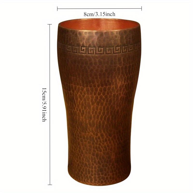 Měděný hrnek na kávový prášek Hrnky Ručně tepané Nádobí na pití Čajový šálek a Pivní sklenice Šálek na studenou vodu