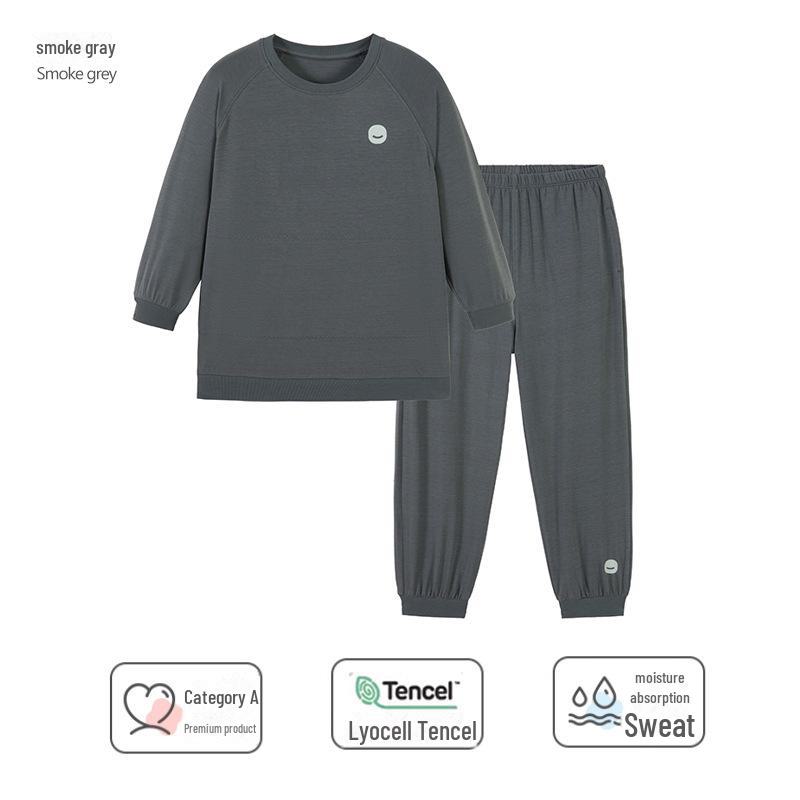 Spring & Summer Lyocell Pajamas - Unisex Children's Loose-Fit Belly Protection for Teens
