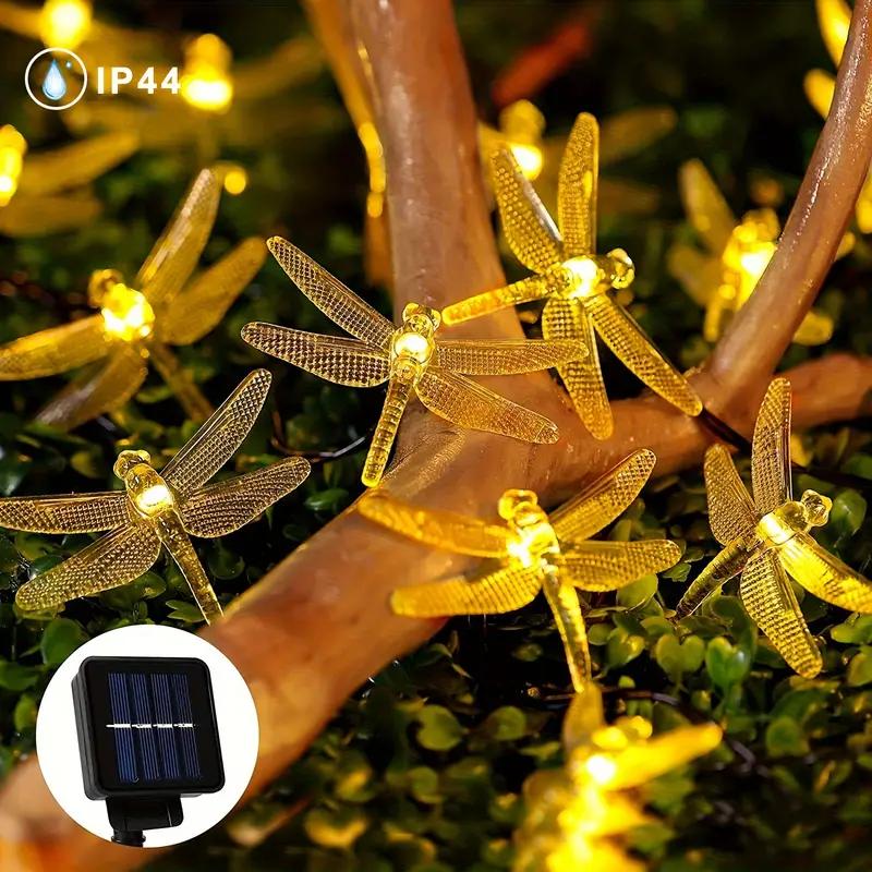 1pc 20LED Dragonfly Solar String Light Outdoor LED Light For Home Courtyard Lawn Garden Pathway Landscape Yard Patio Party Decor