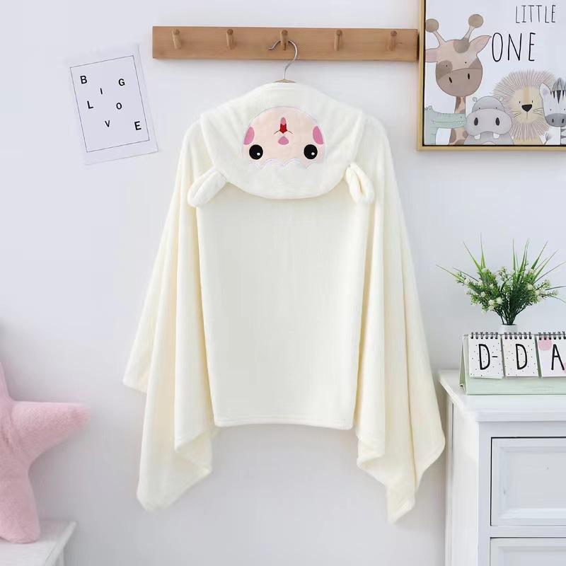 Coral Fleece Children'S Cape Bath Towel Newborn Bath Towel Square Baby Wrap Quilt Children'S Quilt