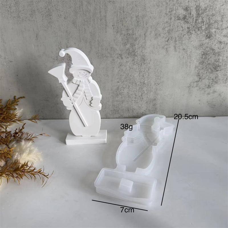 Christmas Elk Ornament Silicone Mold Diy Christmas Tree Snowman Santa Claus Plaster Resin Crafts Making Tools For Home Decor