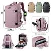 Compact, Lightweight 40*25*20 Carry-On Bag with Vacuum Bag Option, Versatile Double Shoulder Backpack, Ideal for Air Travel, Women-Friendly Design