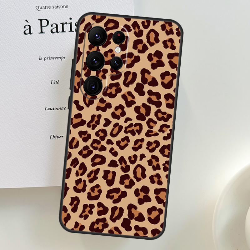 Luxus Leopard Hülle für Samsung Galaxy S26 Ultra S25 S24 S22 S21 S23 Ultra Plus S10 S20 S25 FE Handyhülle