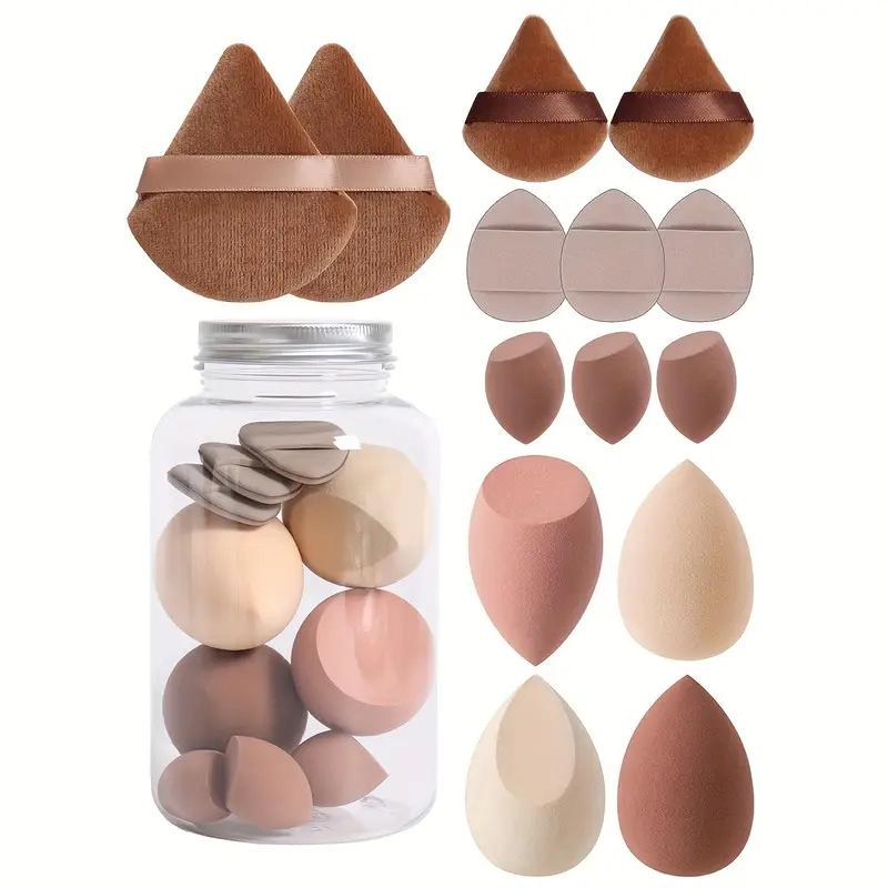 Makeup Sponge Set, 12/14 Pieces, Egg-shaped Beauty Makeup Puffs, Base Sponges, Powder Puffs, Women’s Makeup Accessories, Cosmetic ToolsMakeup
