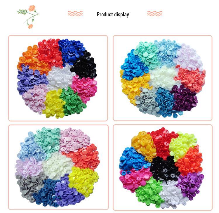 Hualian KAM T5 Four-Hole Resin Snap Buttons, 1.2CM, 150 Sets