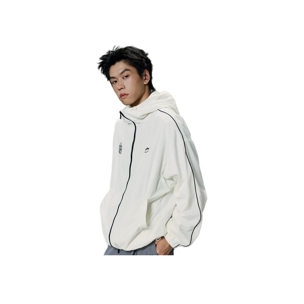 Li Ning Sports Lifestyle Series Retro Casual Fashion Windbreaker Men Outerwear White AFDVJ15-7