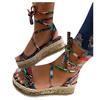 New Casual Thick Bottom Horizontal Strap Sandals Female Wedge Heel Women's Shoes