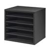 VEVOR Literature Organizer, 5 Compartments Office Mailbox with Adjustable Shelves, Wooden Mailbox Sorter with MDF