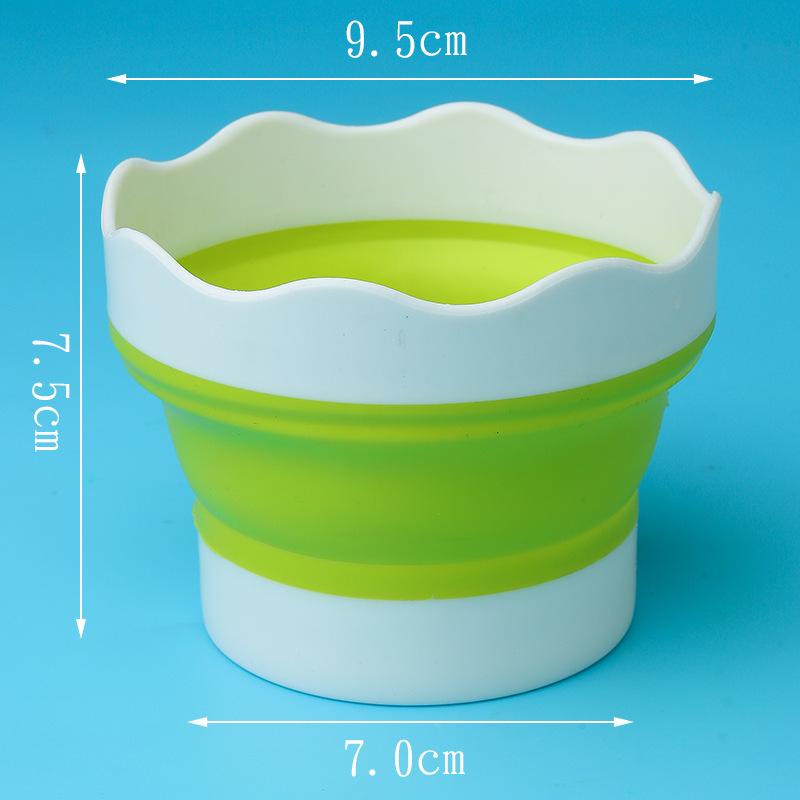 Foldable Art Bucket with Brush Washer and Palette for Gouache & Watercolor