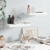 VidaXL Floating Wall Shelf 2 Pcs High Gloss White 40x23x3.8 Cm MDF