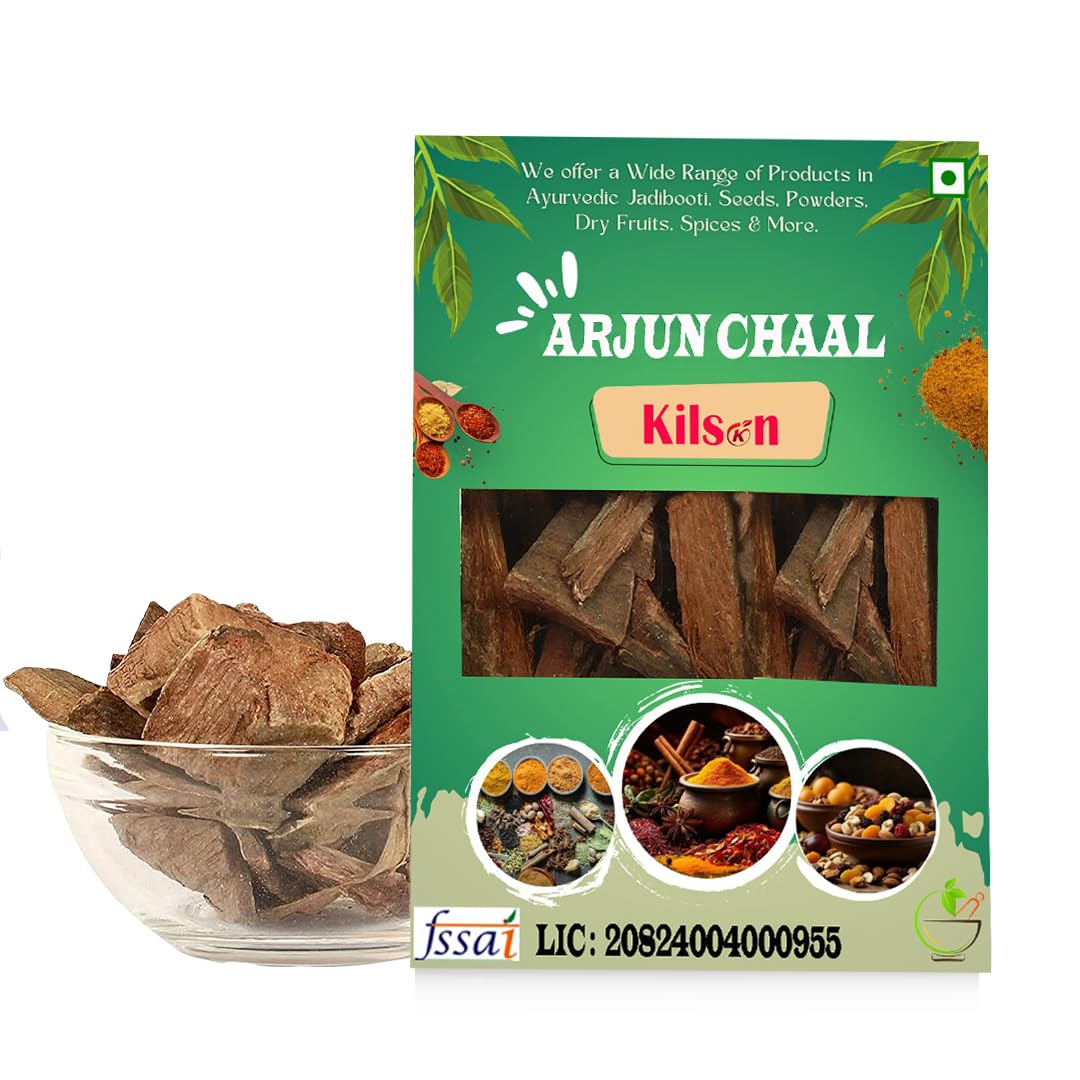 

Kilson Ayurvedic Arjuna Chaal Raw Natural Heart Health Supplement Pure Arjuna Bark | 800gm 1.7lbs