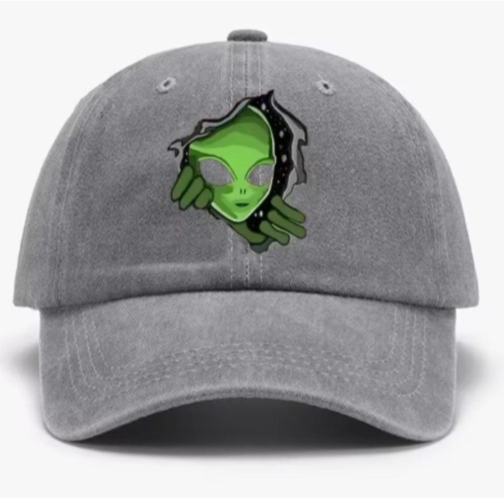 Alien Printed Alien Printed Baseball Cap Vintage Washed Unisex Sun Hat Hiking